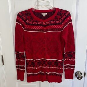 🔥3/$20🔥 Merona Fair Isle Nordic Christmas cardigan sweater size S